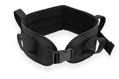 Padded Gait Belt Side Release Black Large